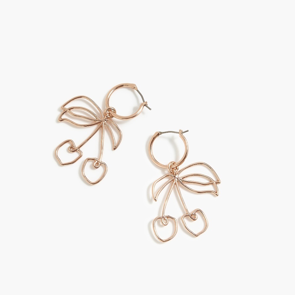 NWT J.‎ Crew Women's Cherry Hoop Earrings